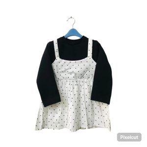 Fleece+ corduroy  Withe polkadot