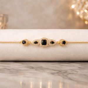 Luxury Black Stone Bracelet –