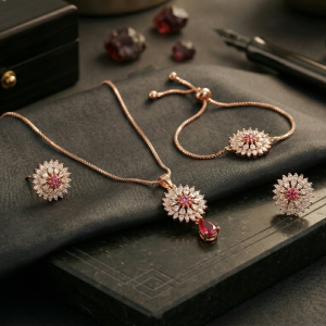 Luxury Rose Gold Jewelry Set –
